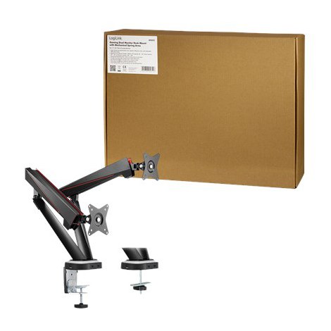 Logilink | Desk Mount | Tilt, swivel, level adjustment, rotate | 17-32 "" | Maximum weight (capacity) 8 kg | Black/Red - 8
